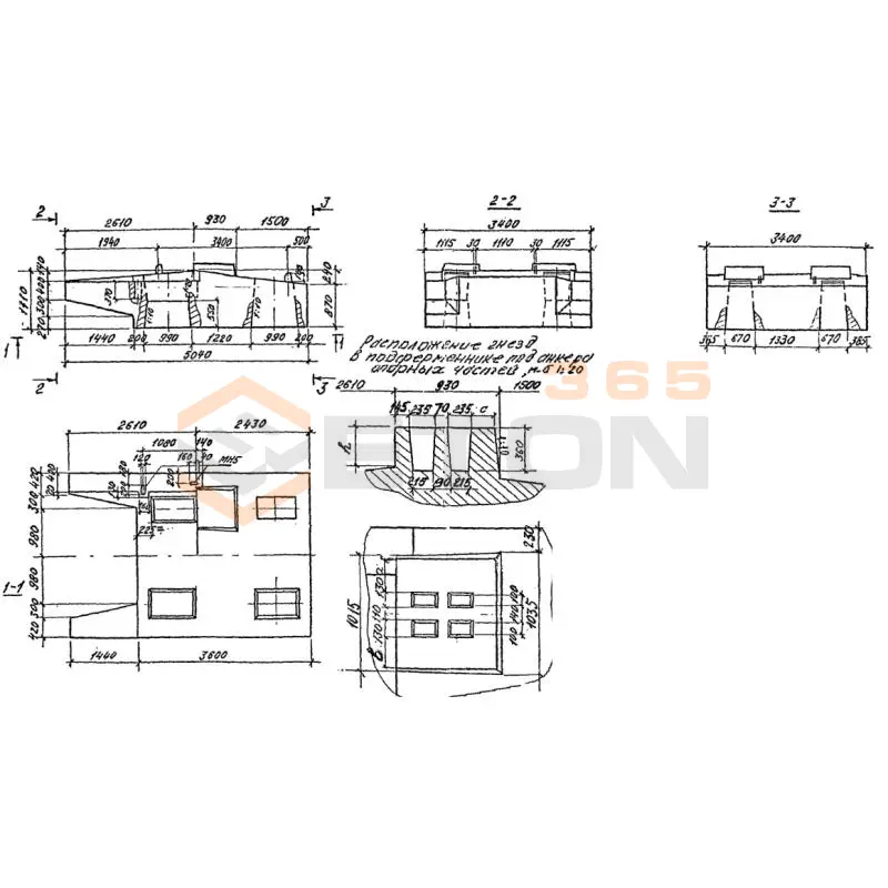 Насадки для устоев и промежуточных опор Серия 3.501.1-150 2НУЩ 13