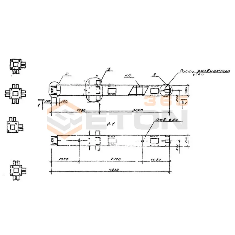 Колонны Серия 1.020.1-6сп 5КН 36-45-2-1 сп (1.020.1-6сп)