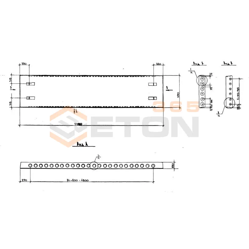 Плиты перекрытия многопустотные Серия 1.141.1 КЛ-3 ПК 54-12-5 АIVт