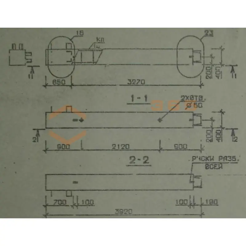 Колонны сечением 400х400 мм для зданий с высотами этажей 4,8 и 4,8 (6,0) м Серия 1.020.1-2с/89 5КВ 48-39-1