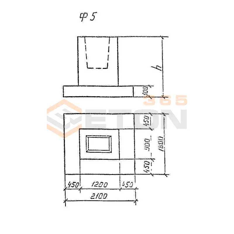 Фундаменты под железобетонные колонны Серия 3.015.1-17.94 Ф 5-30