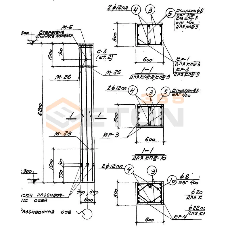 Колонны Серия КЭ 01-49 КП 3-9