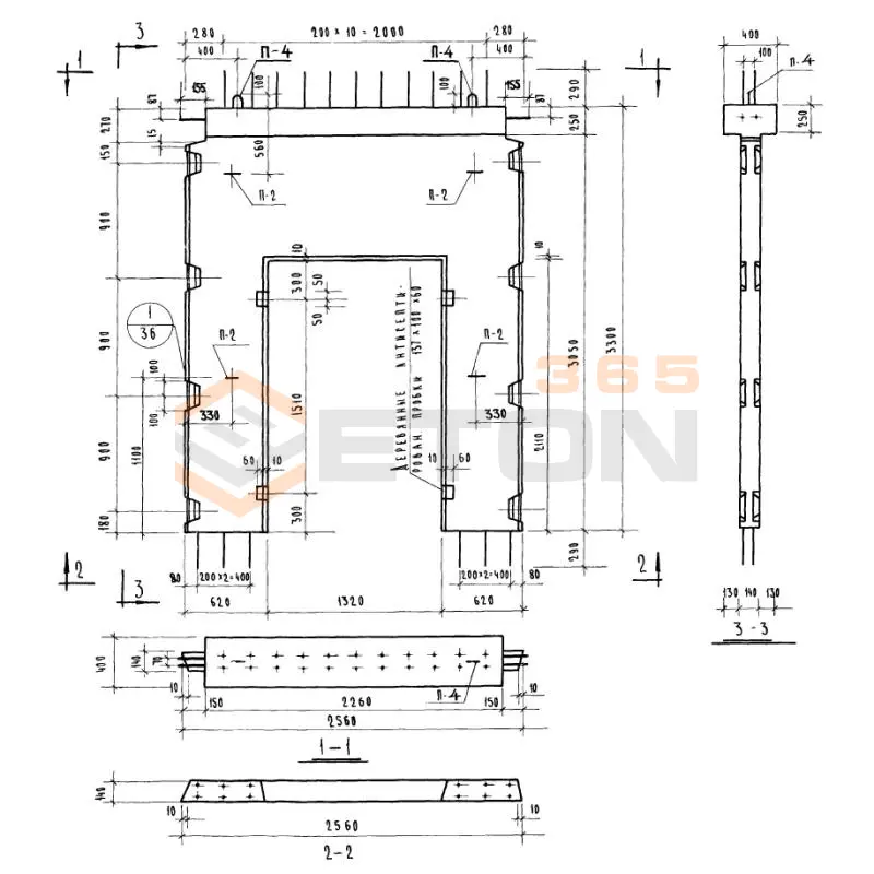 Диафрагмы жесткости Серия ИИ 04-6 Д 2-26-36 п (ИИ 04-6)