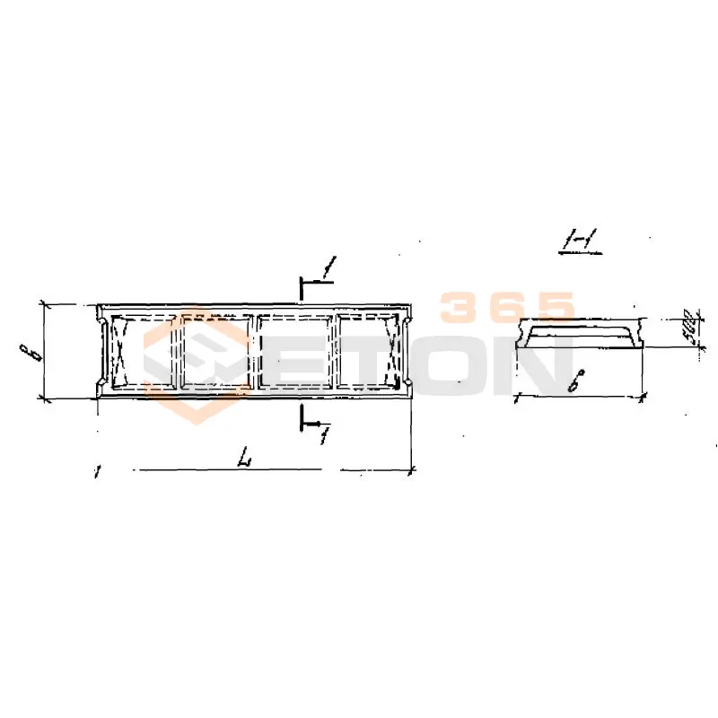 Плиты ребристые высотой 500 мм Серия 1.442.1-3 П 3-2 АIIIвт