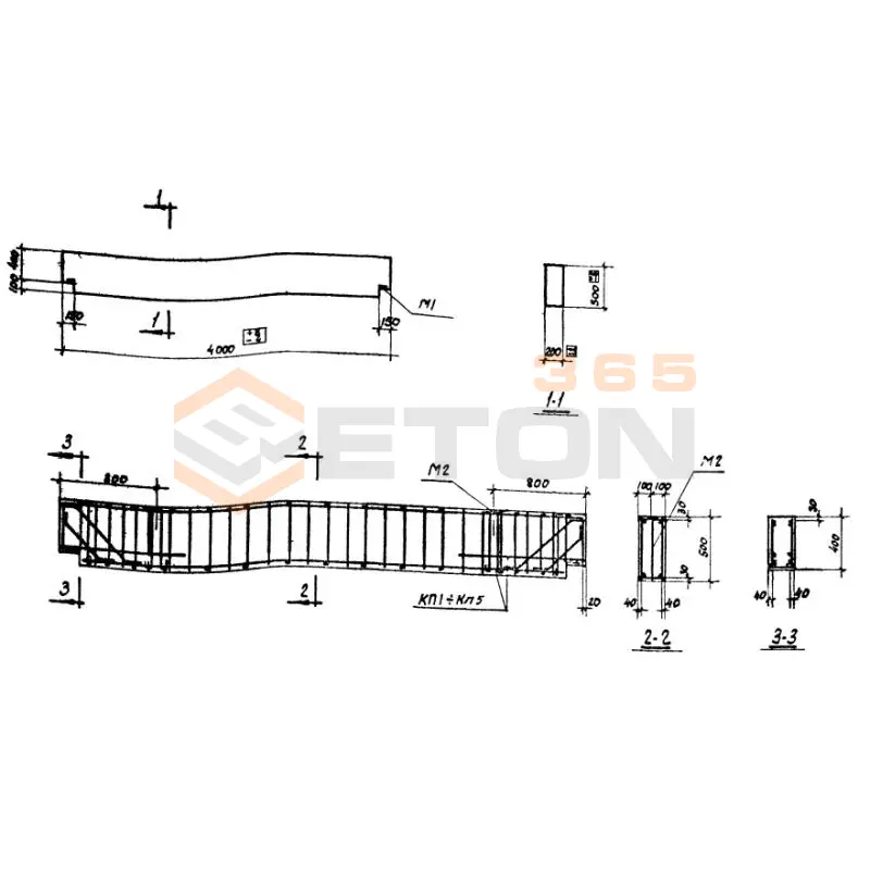 Балки Серия ИИ 29-3 Б 15-1 (ИИ 29-3)