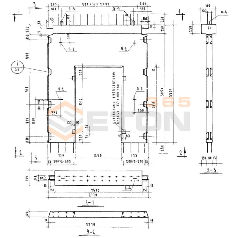 Диафрагмы жесткости Серия ИИ 04-6 Д 2-28-36 п (ИИ 04-6)