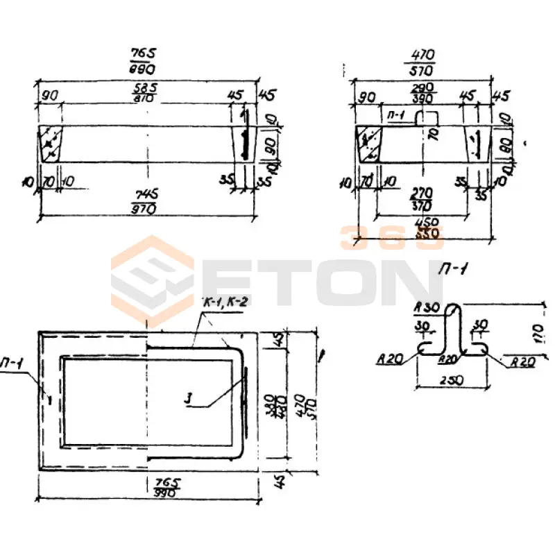 Плиты подкладные Альбом СК 6115-92 ПД 2