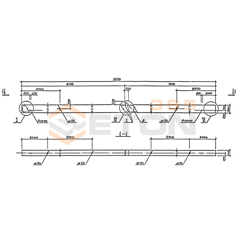 Колонны высотой 6,0; 7,2 м Серия 1.420.1-19 К 55-6
