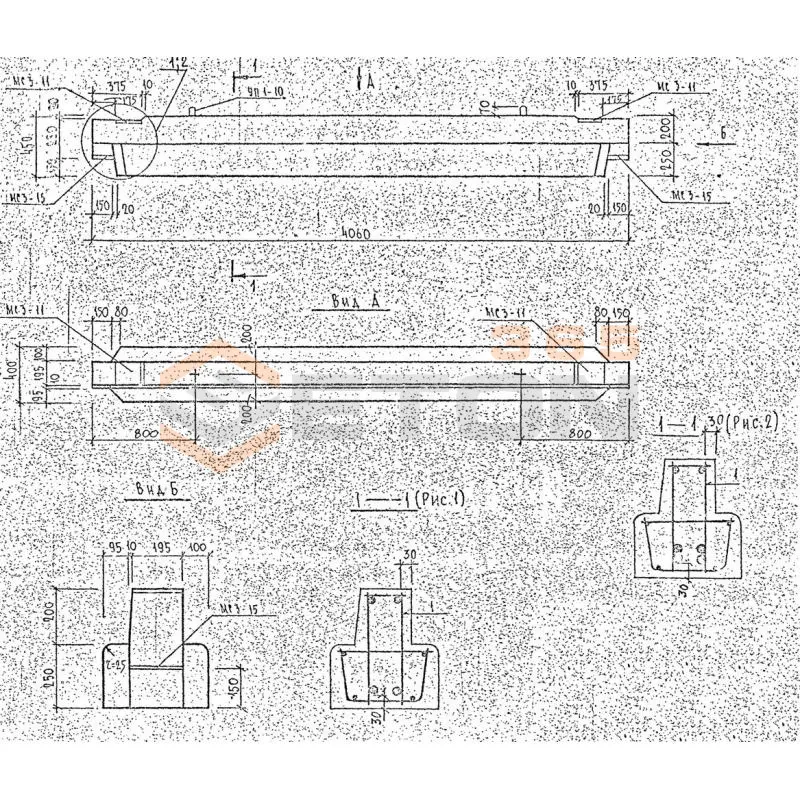 Ригели Серия 1.225.1 КЛ-3 2Р 41-4,5-11 т-2