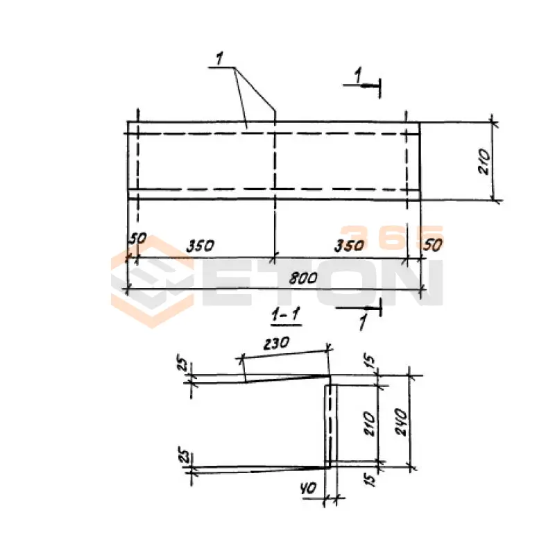 Бетонные вкладыши Серия 1.100.1-7 БВ 1
