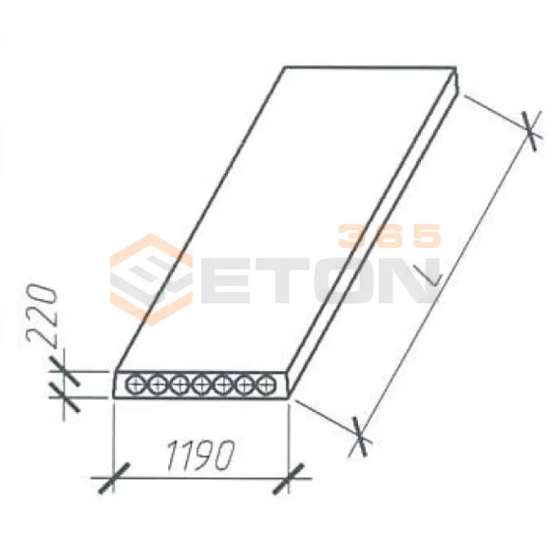 Плиты многопустотные Серия Б1.141.1-1.11 ПСМ 32-12-22-9 S500 к (Б1.141.1-1.11)