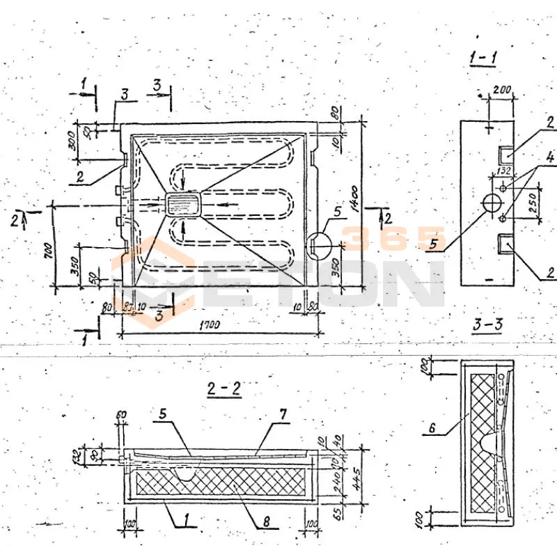 Плиты днища Серия 1.189.1-10 ПД 1-1 (1.189.1-10)