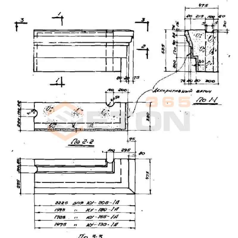 Блоки карнизные угловые Серия СТ 02-01 КУ 130-1 А (СТ 02-01)