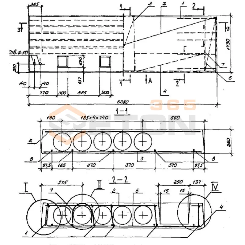 Плиты перекрытия многопустотные Серия 1.141.1-30 ПК 63-15-8 АIVт ста-2