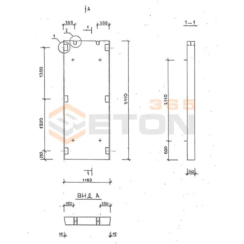 Диафрагмы жесткости плоские серия 1.020-1/87 ( 1.020.1-7, 1.020-1/83, ИИ 04-1, 1.020.1-3пв ) Д 12-31