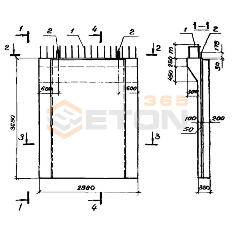 Панели стеновые Серия У 01-01/80 ПС 2-6 (У 01-01/80)