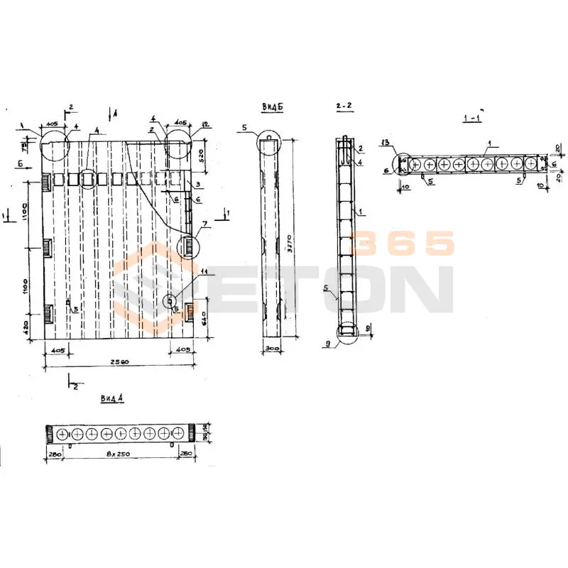 Вентблоки-диафрагмы жесткости Серия 1.034.1-1/90 ВД 33-26-30