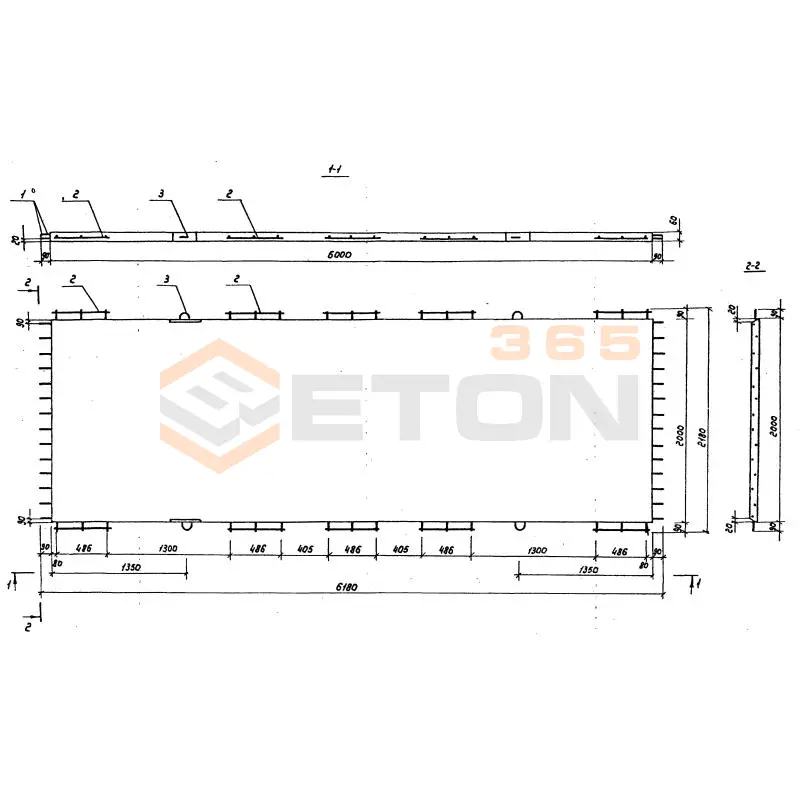 Плиты Серия 3.820.1-70 (3.820.1-32, 3.820-11) ПВН 60-20-1