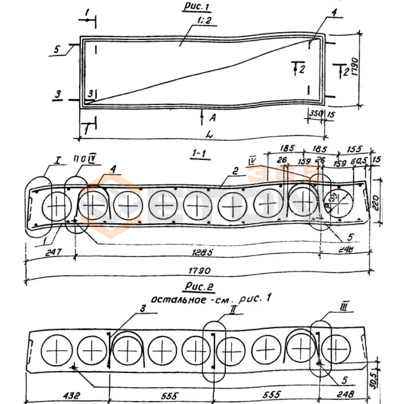Плиты перекрытия многопустотные Серия 1.141.1-29с ПК 29-18-3 ВрIт с8а (1.141.1-29с)