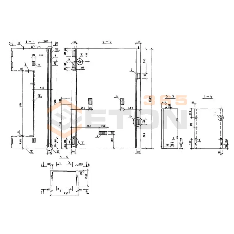 Блоки шахт лифтов Серия 1.089.1-1 БШЛ 100-33-1 б