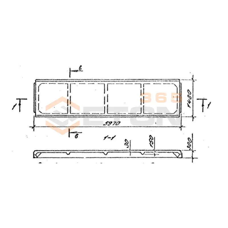 Плиты ребристые Серия 1.465-7 ПЛ ВрII-3 кп