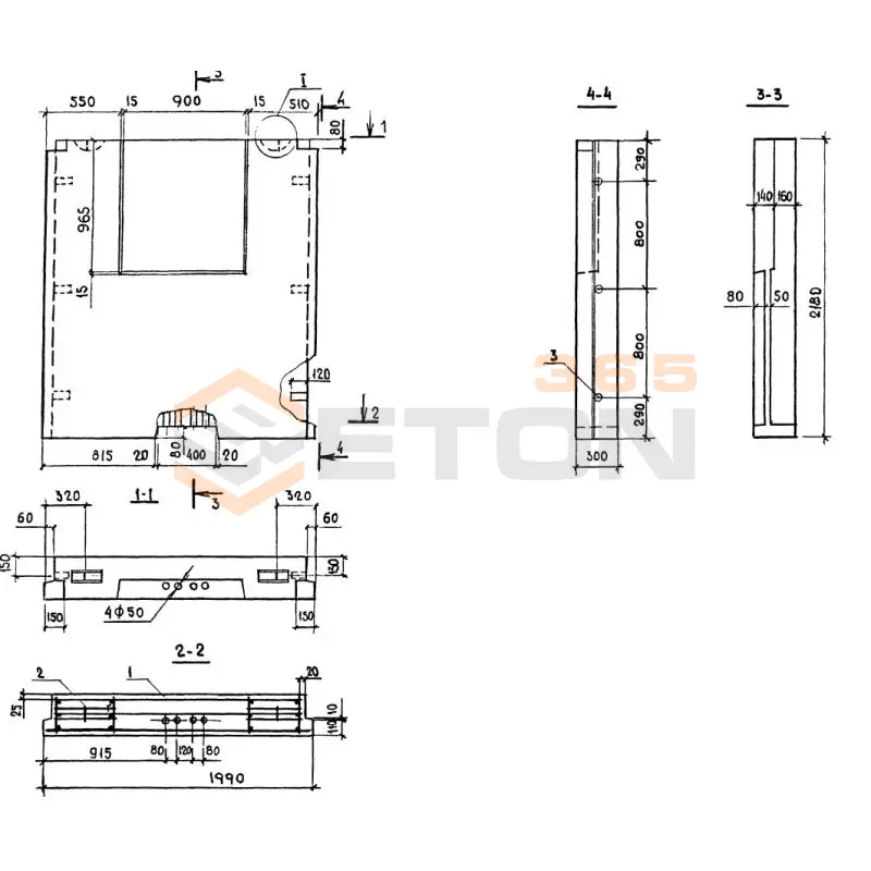 Блоки внутренних стен Серия 1.134.1-13 БВ 20-22-30-7,5 л