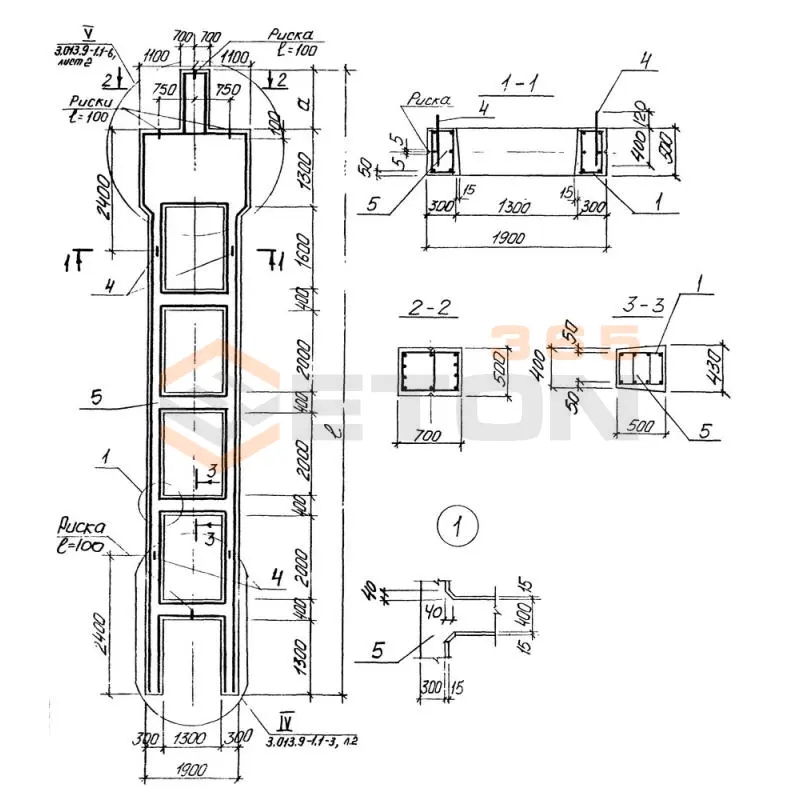 Колонны Серия 3.013.9-1 3КД 12-3 АтIVс-2