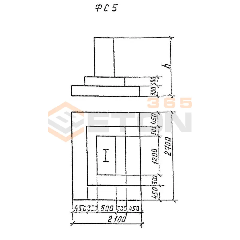 Фундаменты под стальные опоры Серия 3.015.1-17.94 ФС 5-30