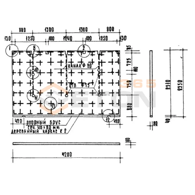 Гипсобетонные и шлакобетонные перегородки Серия ИИ 03-04 ПГ 2 (ИИ 03-04)