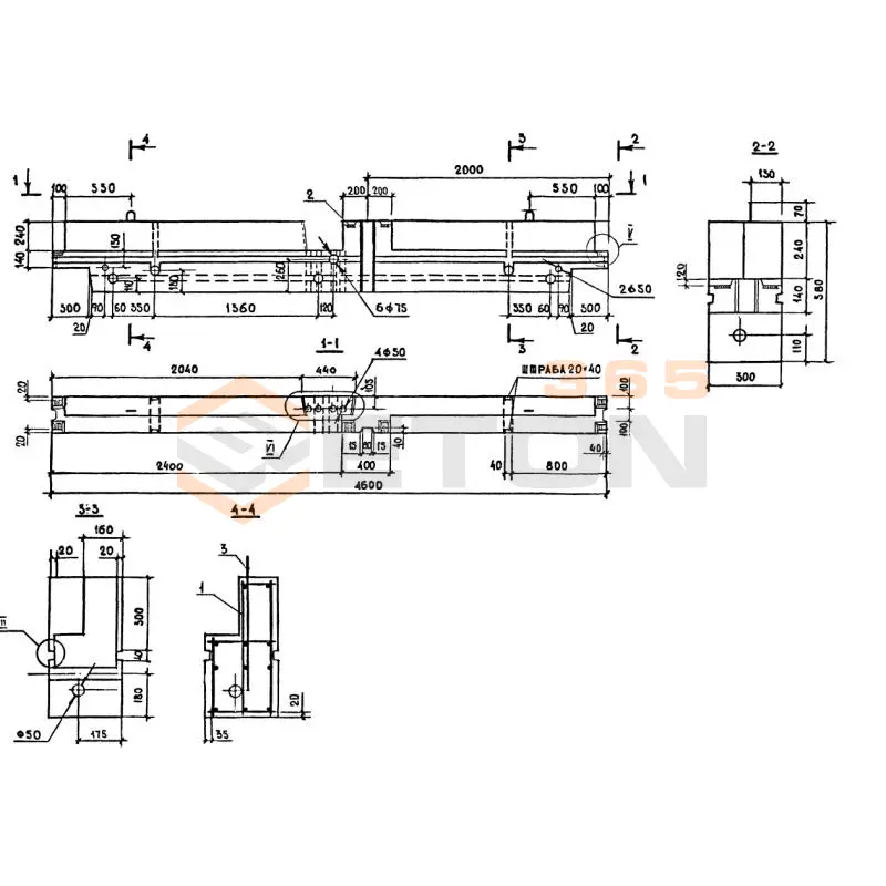 Блоки внутренних стен Серия 1.134.1-13 БВП 46-6-30-150 т