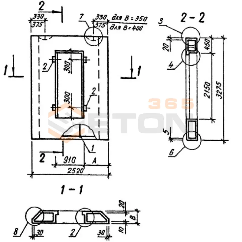 Панели однослойные самонесущие Серия 1.232.1-8 ПССД 25-33-3,5 п (1.232.1-8)