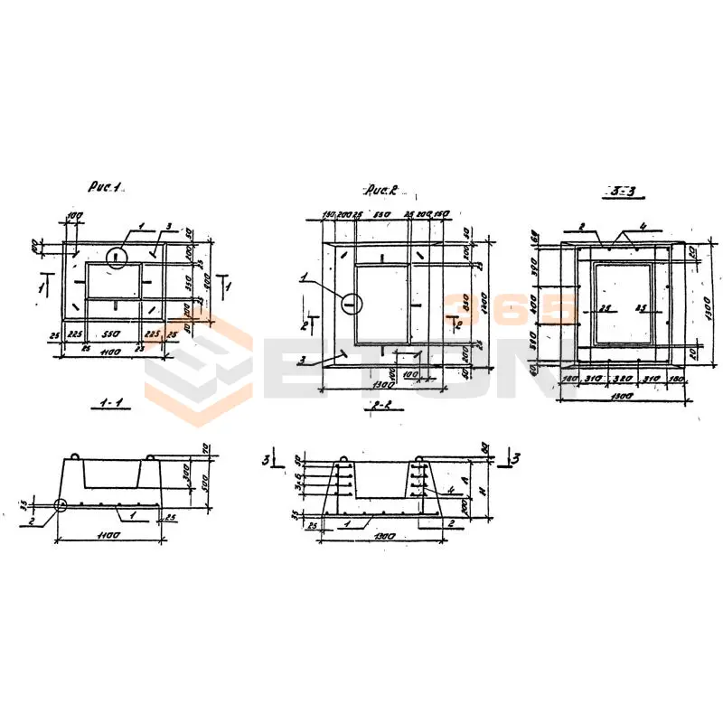 Фундаменты Серия 3.019.1-2 ФЭ 1-13-14-8