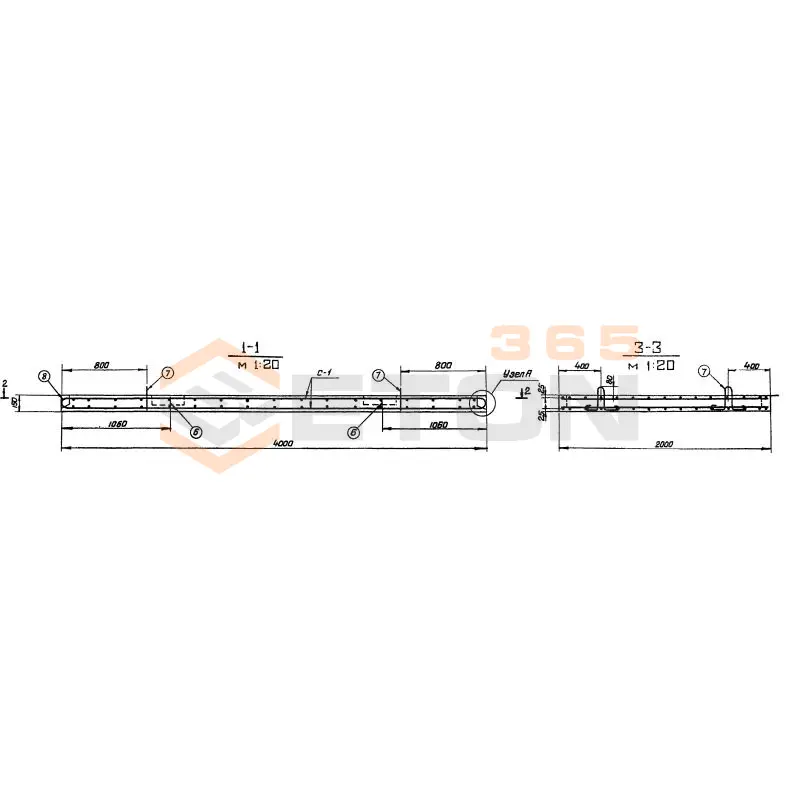 Плиты крепления Серия 3.820-15 ПКШ 15