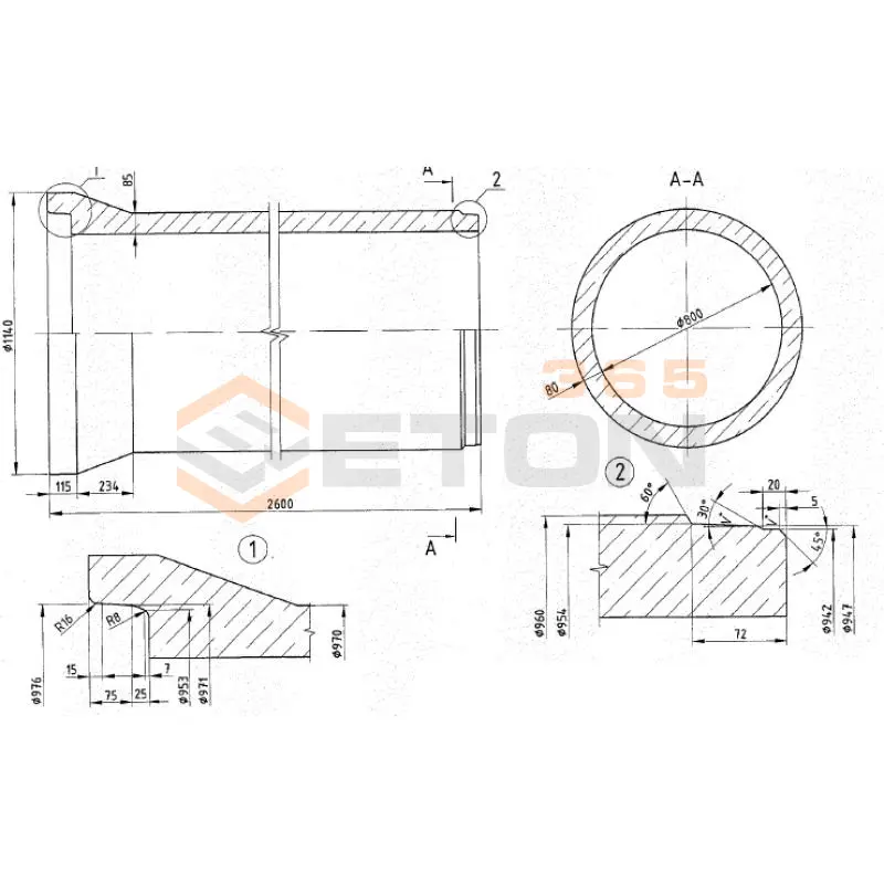 Трубы безнапорные вибропрессованные Серия Б3.008.1-1 БТБ 80-25-1