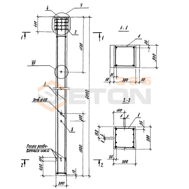 Колонны Серия 1.823.1-3с 2К 60-3-1 с