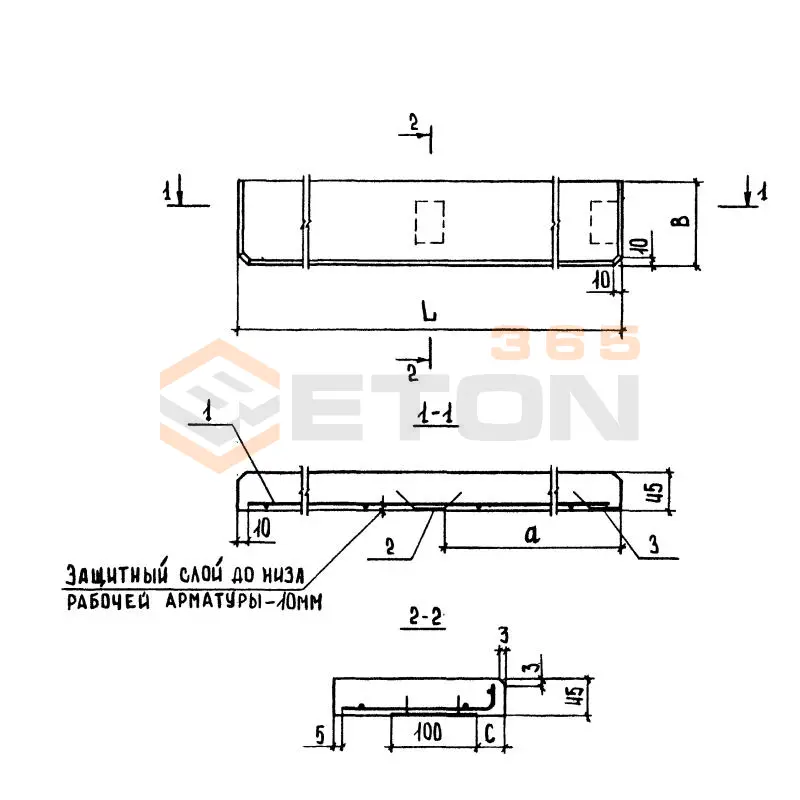 Плиты подоконные Серия 1.136.1-13 и ГОСТ 6785-80 (ГОСТ 8484-82, 1.136-1) ПО 28-25-45 л тд