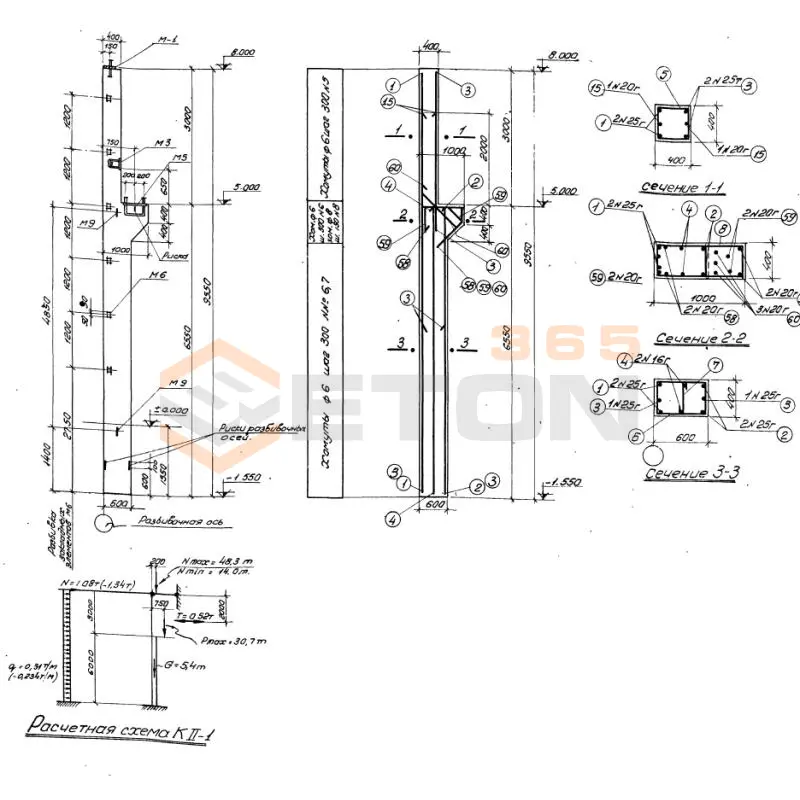 Колонны Серия КЭ 01-06 К II-1 б (КЭ 01-06)