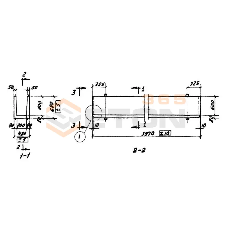 Элементы прямоугольных лотков Серия 3.900-2 ЛП 4-60
