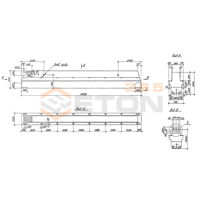 Ригели пролетом 12,0 м Серия 1.420.1-19 Р 1-8 АтIVс-1