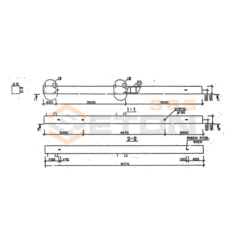 Колонны сечением 400х400 мм для зданий с высотами этажей 3,6 м Серия 1.020.1-2с/89 5КБ 36-83-4 с