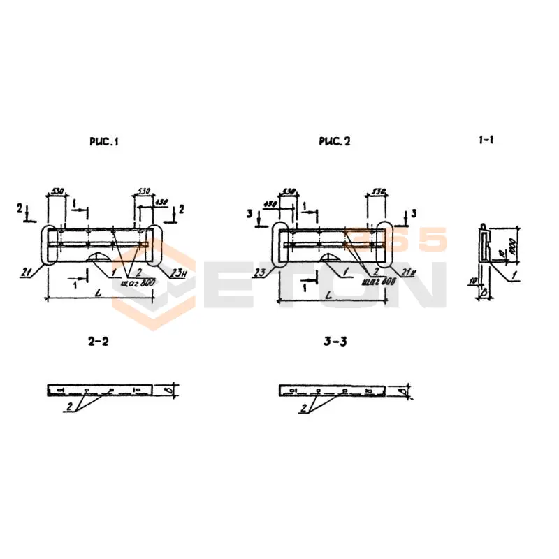 Панели наружных стен однослойные Серия 1.090.1-3пв 2ПСП 33-10-2,6 п пв (1.090.1-3пв)