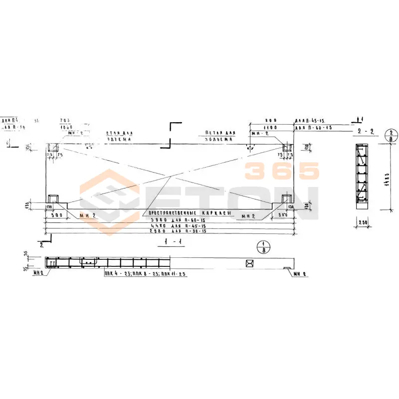 Панели подвала Серия ИИ 04-5 П 45-15