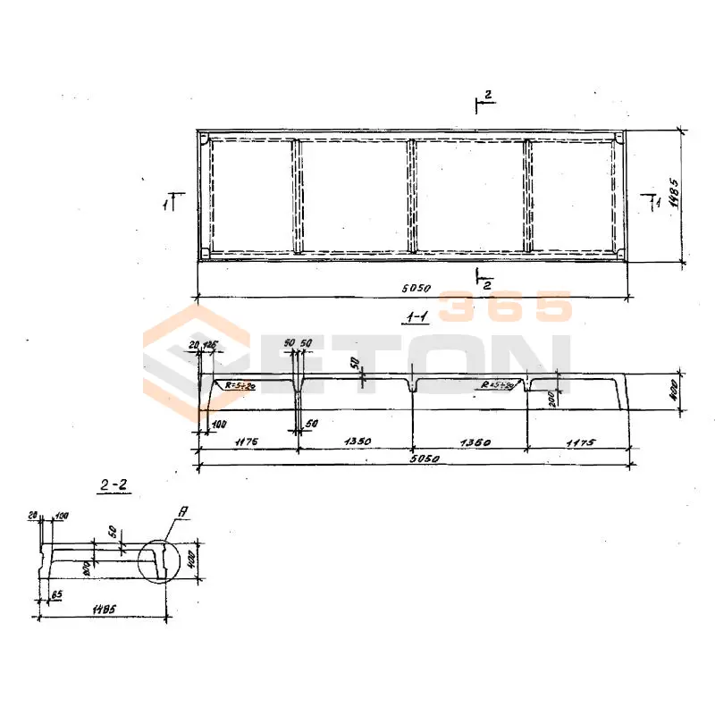 Плиты ребристые Серия 1.442.1-1/87 1П 4-7 АтVт (1.442.1-1.87)