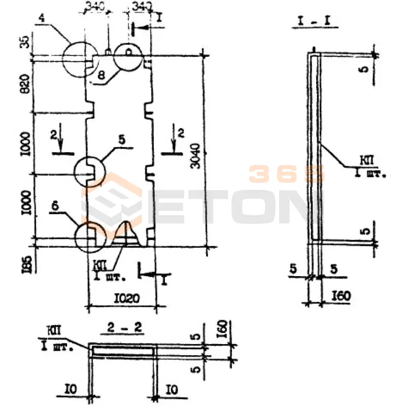 Панели внутренних стен Серия 1.090.1-7с ПВ 10-30-1 тс9 (1.090.1-7с)