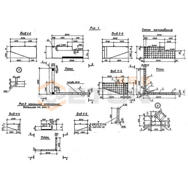 Блоки шкафных стенок Серия 3.503.1-79 БШ 30-1-3