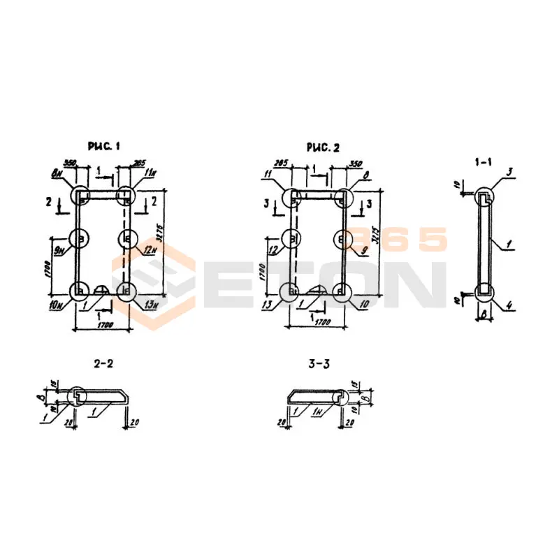 Панели наружных стен однослойные Серия 1.090.1-3пв 2ПС 17-33-4,0 п пв (1.090.1-3пв)