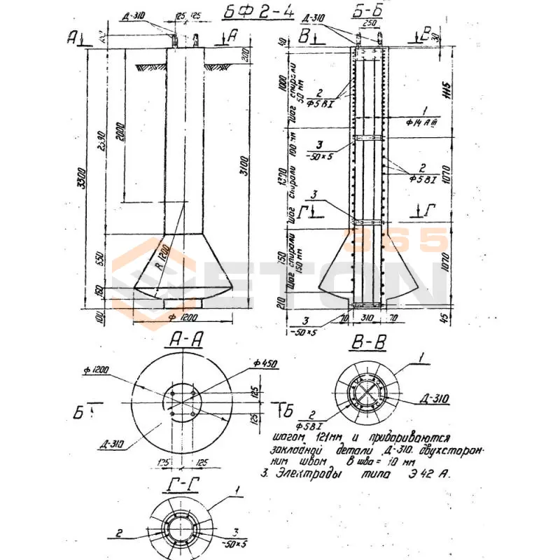 Фундаменты Серия 3.407-123 БФ 2-4