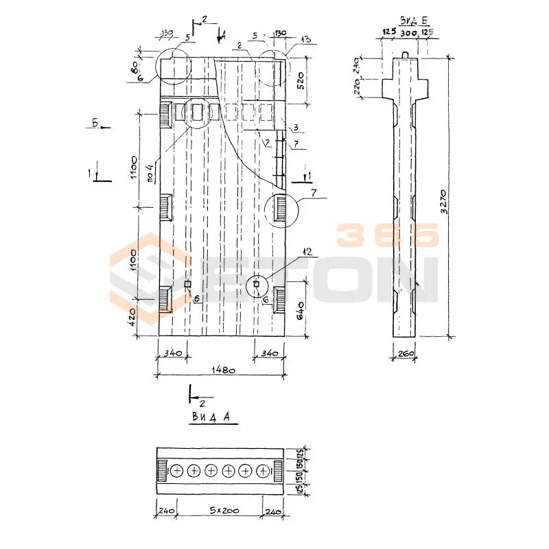 Вентблоки-диафрагмы жесткости Серия 1.034.1-1/90 2ВД 33-15-26