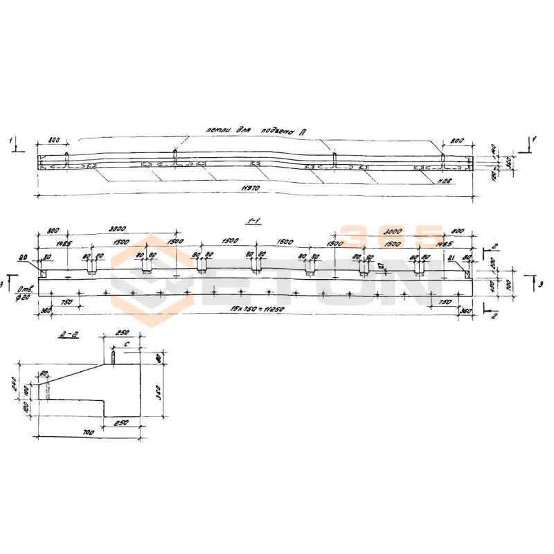 Панели карнизные Серия 1.432.1-22 ПК 120-70 п (1.432.1-22)