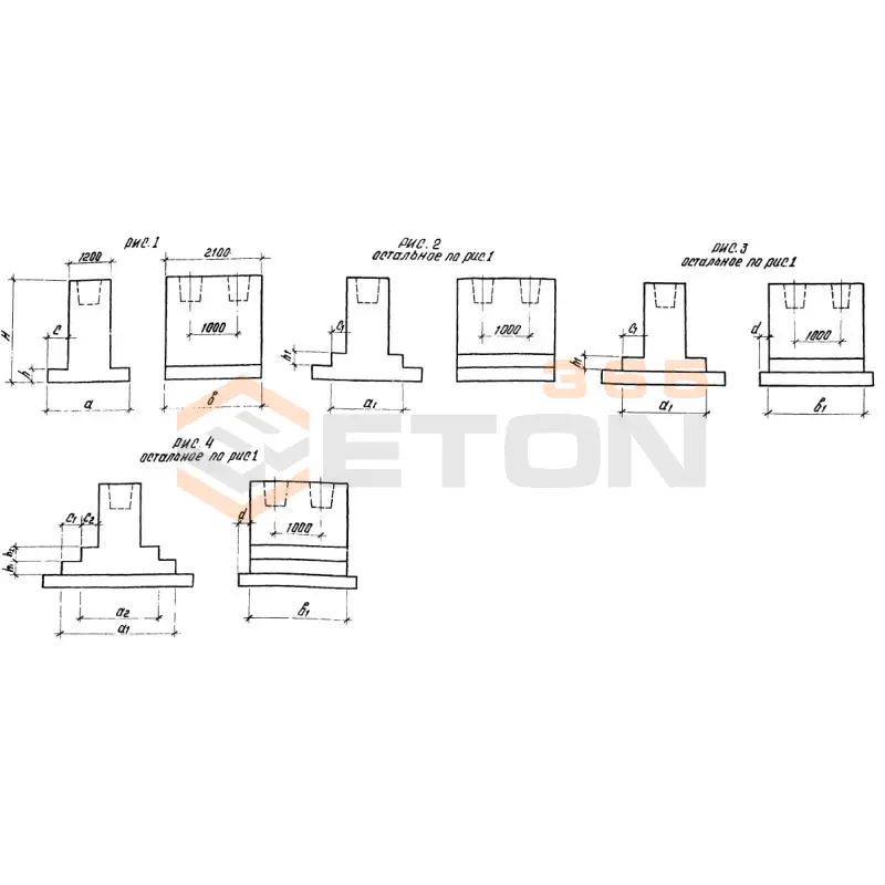 Фундаменты Серия 1.412-3/79 ФБТ 9-6 (1.412-3/79)